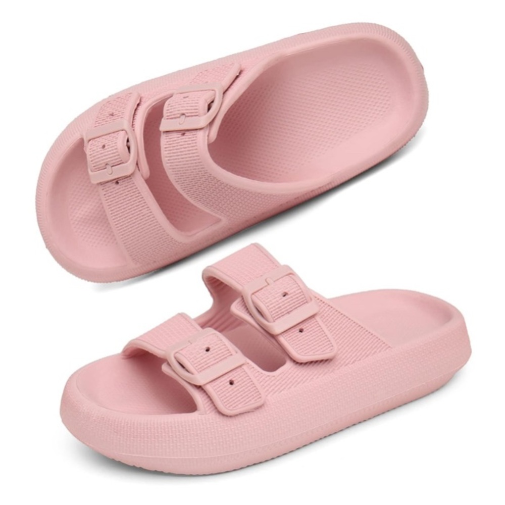 NEW Cloud Slides for Women EVA Sandals Thick Sole Adjustable Buckles Slippers - Picture 3 of 16